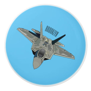 Bouton De Porte En Céramique Illustration de l'avion de chasse