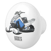 Bouton De Porte En Céramique Illustration de motoneige (Droite)