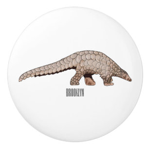 Bouton De Porte En Céramique Illustration de Pangolin