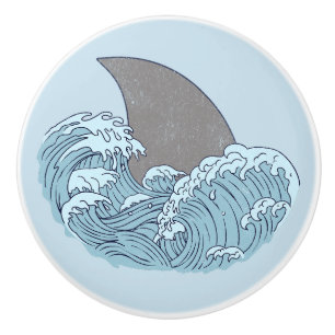 Bouton De Porte En Céramique Illustration de requin