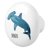 Bouton De Porte En Céramique Illustration de requin marteau (Droite)