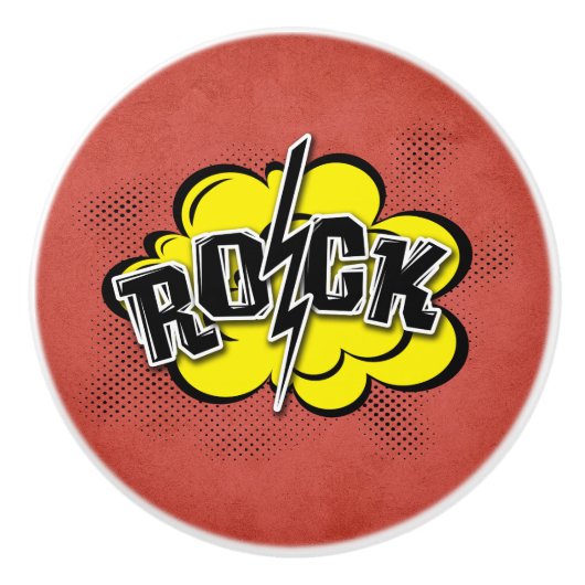 Bouton De Porte En Céramique Illustration de style bande dessinée (Devant)