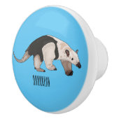 Bouton De Porte En Céramique Illustration de Tamandua (Droite)