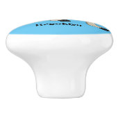 Bouton De Porte En Céramique Illustration drôle de singe proboscis (Côté)