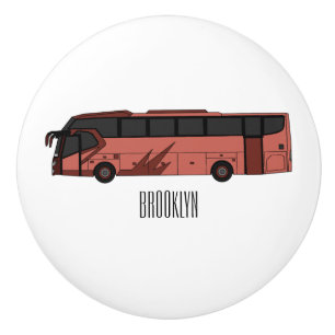 Bouton De Porte En Céramique Illustration du bus