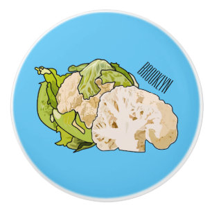 Bouton De Porte En Céramique Illustration du chou-fleur