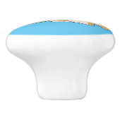 Bouton De Porte En Céramique Illustration du chou-fleur (Côté)