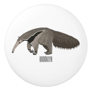 Bouton De Porte En Céramique Illustration d'un dessin animé d'Anteater