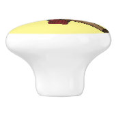 Bouton De Porte En Céramique Illustration d'un perroquet gris en Afrique (Côté)