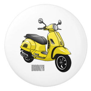 Bouton De Porte En Céramique Illustration d'une moto cyclable