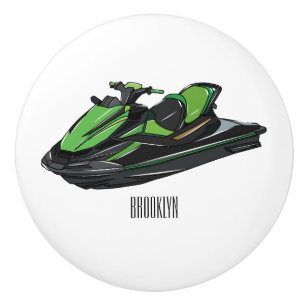 Bouton De Porte En Céramique Illustration Jet ski