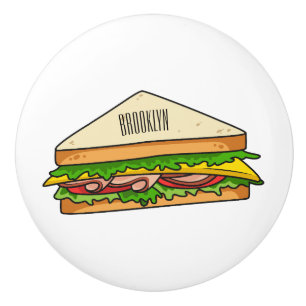 Bouton De Porte En Céramique Illustration Sandwich