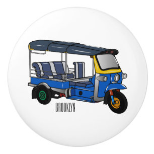 Bouton De Porte En Céramique Illustration Tuk tuk