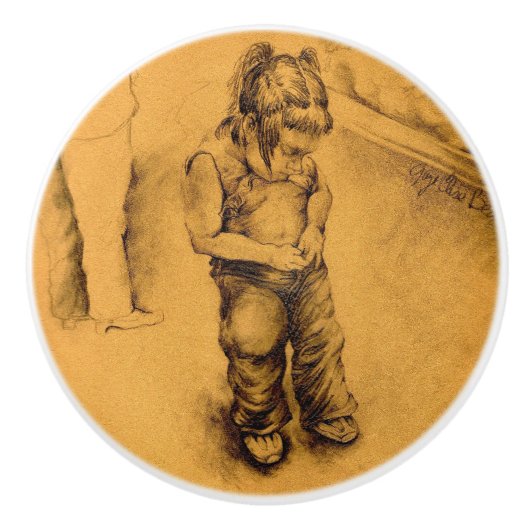 Bouton De Porte En Céramique I'm Lost in Le Tianguie, Mexique (Devant)