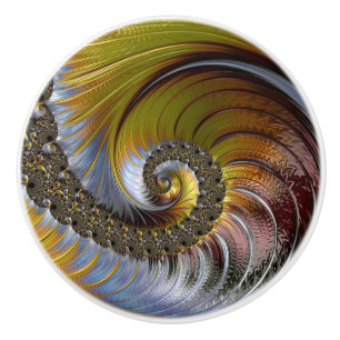 Bouton De Porte En Céramique Imaginaire coloré Moderne Spiral Ceramic Knob