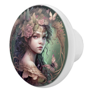 Bouton De Porte En Céramique Imaginaire Fairy Cabinet Knob Pulls