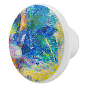 Bouton De Porte En Céramique Impression Abstraite dynamique (Droite)