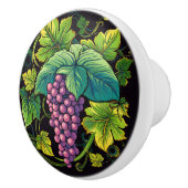 Bouton De Porte En Céramique Impression de raisins (Droite)