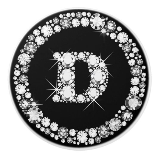 Bouton De Porte En Céramique Infinité du diamant (Devant)