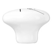 Bouton De Porte En Céramique Initiales de chevauchement modernes 2 | Noir en bl (Côté)