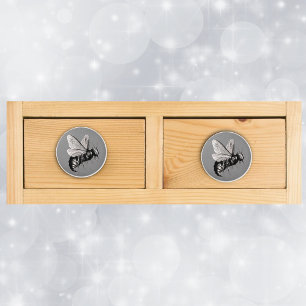 Bouton De Porte En Céramique Insecte ailé de crâne gothique déplaisant