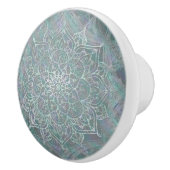 Bouton De Porte En Céramique Iridescent Shtoujours Mandala Boho Chic (Droite)