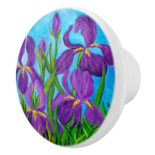 Bouton De Porte En Céramique Iris (Droite)