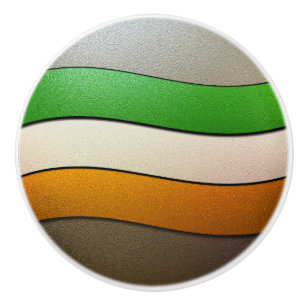 Bouton De Porte En Céramique Irlande Drapeau couleurs-Chrome par Shirley Taylor