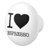 BOUTON DE PORTE EN CÉRAMIQUE J'AIME ESPRESSO (Droite)