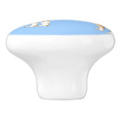 Bouton De Porte En Céramique J'aime mon beagle (Côté)