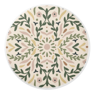 Bouton De Porte En Céramique Jardin botanique Floral