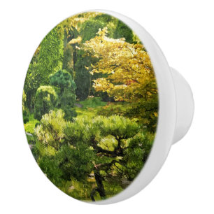 Bouton De Porte En Céramique Jardin Japonais - Esthétique Traditionnelle