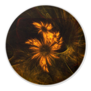 Bouton De Porte En Céramique Jardin mystique Art Abstrait