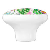 Bouton De Porte En Céramique Jardin tropical succulent (Côté)