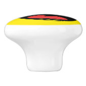 BOUTON DE PORTE EN CÉRAMIQUE JAUNE (Côté)