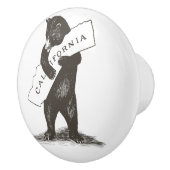Bouton De Porte En Céramique Je T'Aime Californie Bear Hugging State (Droite)