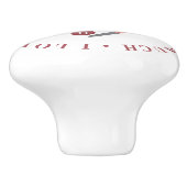 Bouton De Porte En Céramique Je T'Aime De Coudre Beaucoup Thème (Côté)