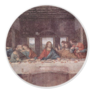 Bouton De Porte En Céramique Jésus "Yeshua" La Dernière Cène, Léonard de Vinci