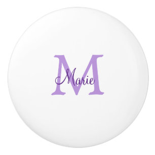 Bouton De Porte En Céramique jeté simple minimal ajouter nom monogramme rose ro