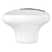 Bouton De Porte En Céramique Jeu de tambour Monogramme Argent (Côté)