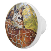 Bouton De Porte En Céramique Jeune Giraffe (Droite)