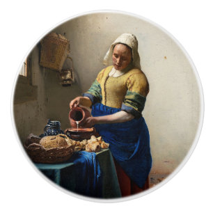 Bouton De Porte En Céramique Johannes Vermeer - La Milkmaid