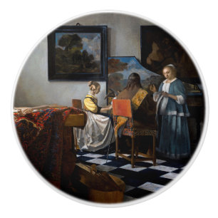 Bouton De Porte En Céramique Johannes Vermeer - Le Concert