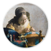 Bouton De Porte En Céramique Johannes Vermeer - Le Lacemaker (Devant)