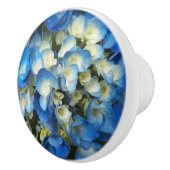Bouton De Porte En Céramique Joli bleu Hydrangea Floral (Droite)