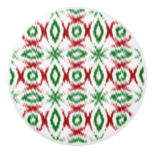 Bouton De Porte En Céramique Joli Cabincore Minimaliste Noël Ikat Excentrique