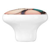 Bouton De Porte En Céramique Joli Flapper Art Dec (Côté)