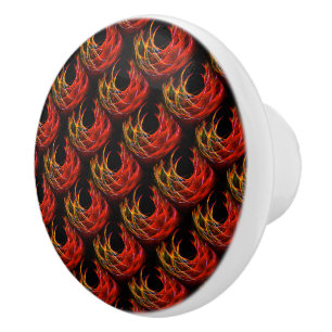 Bouton De Porte En Céramique Joli motif d'art abstrait élégant boho moderne #50