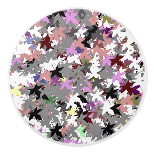 BOUTON DE PORTE EN CÉRAMIQUE JOLIE FEUILLES D'ARBRE (Devant)