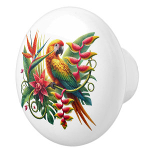 Bouton De Porte En Céramique Jolie maison de plage tropicale